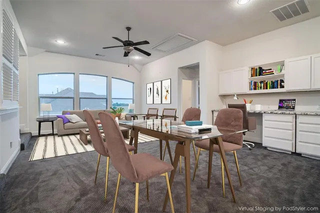 a view of a dining room and livingroom