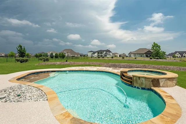 a view of outdoor space yard swimming pool and patio