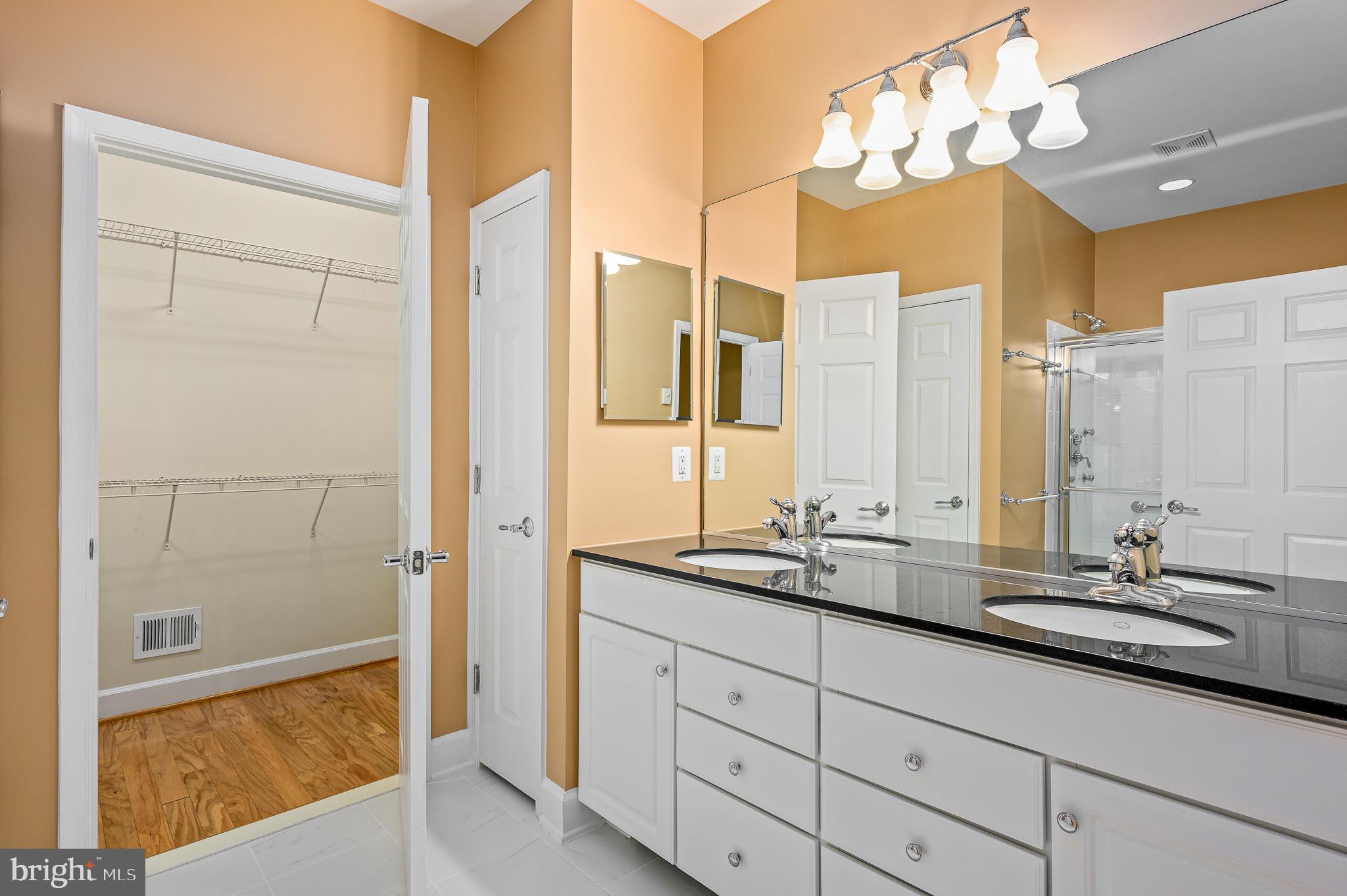 44422 Sunset Maple Drive Ashburn, VA 20147 - Photo 27 of 40 a bathroom with 2 sink tub and a mirror