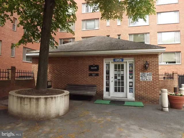 a front view of a building