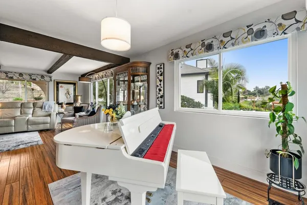 a very nice looking room with a large window