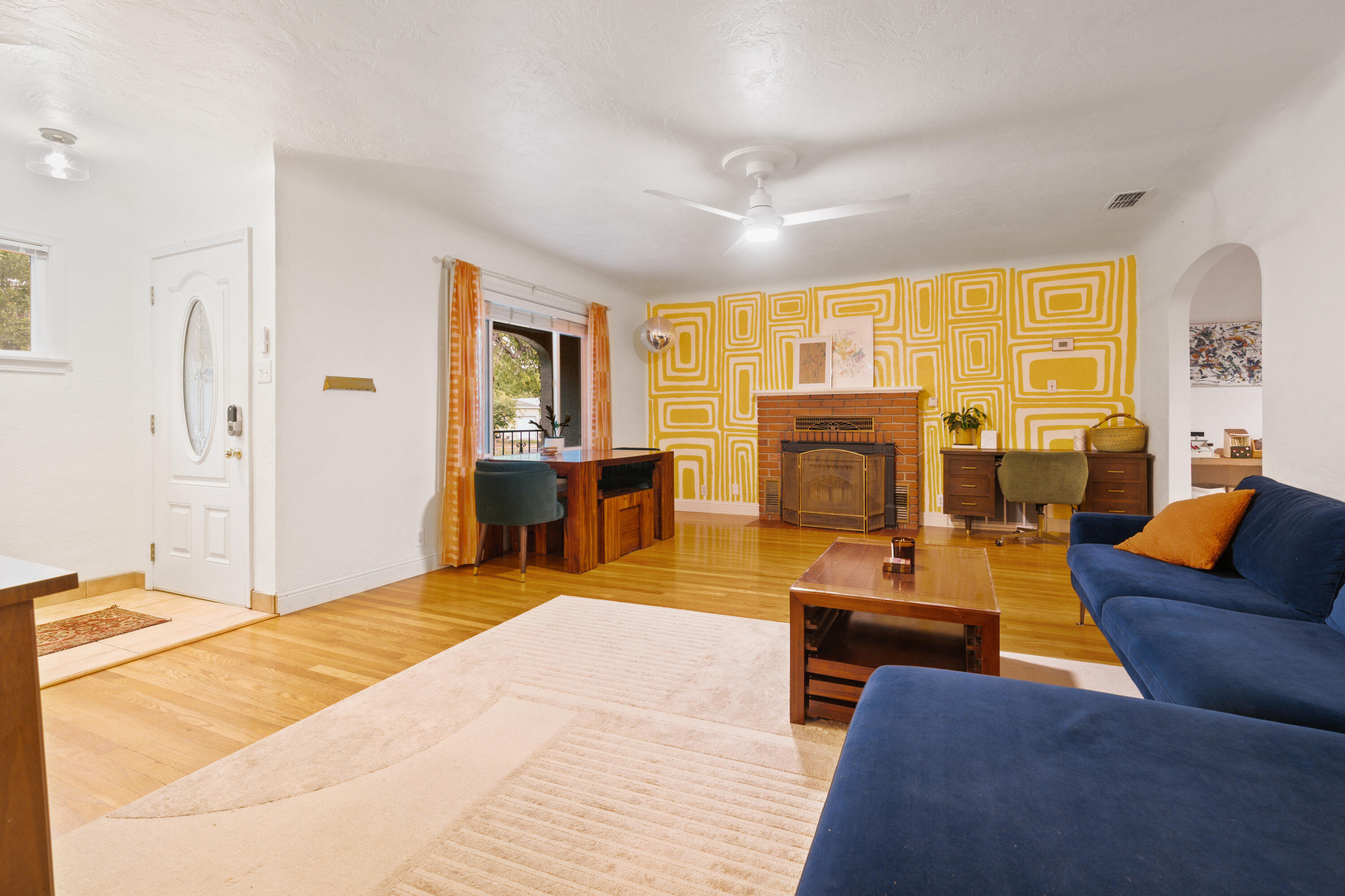 2056 Canal Drive Redding, CA 96001 - Photo 6 of 46 a living room with furniture and a fireplace