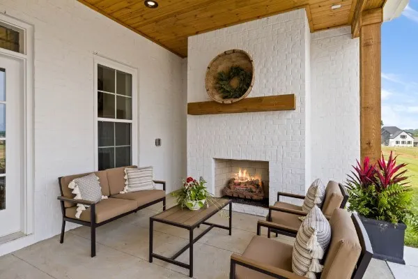 a view of an house with outdoor seating space