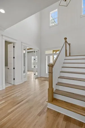 a view of a garage door