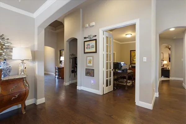 a view of livingroom with furniture and wooden floor