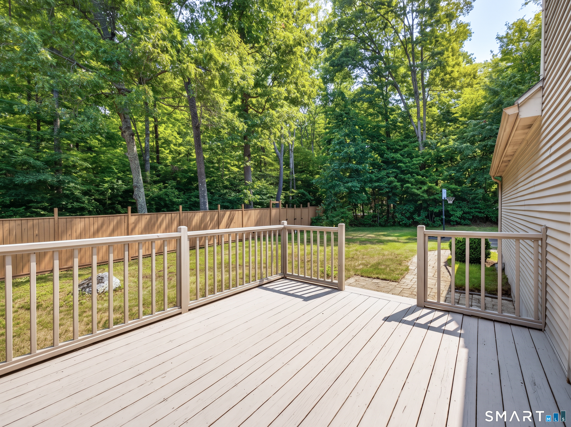 2125 Durham Road Madison, CT 06443 - Photo 18 of 40 Freshly painted deck overlooks backyard.