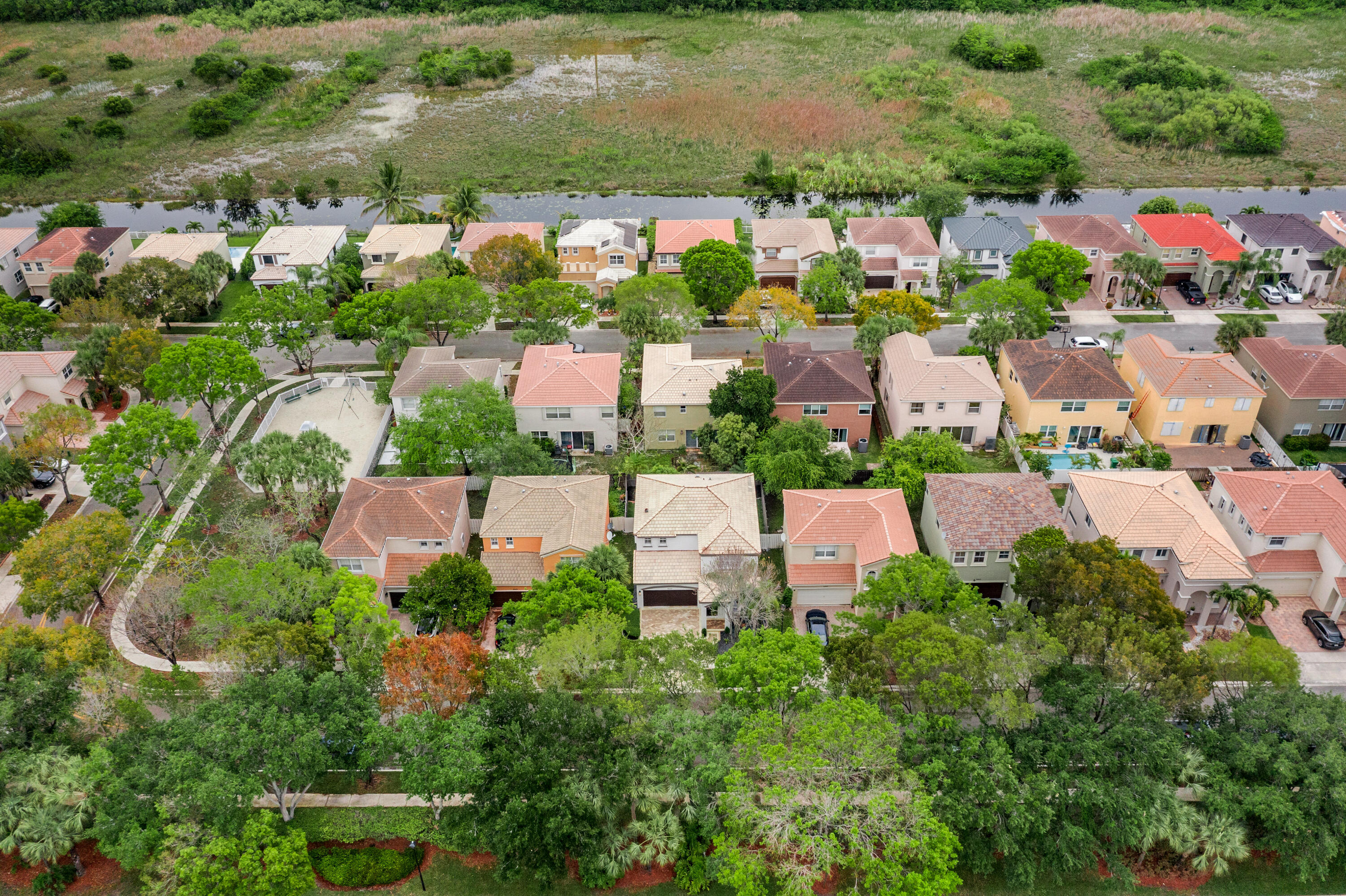 5233 Southwest 155th Way Miramar, FL 33027 - Photo 54 of 63 an aerial view of residential houses with outdoor space and street view