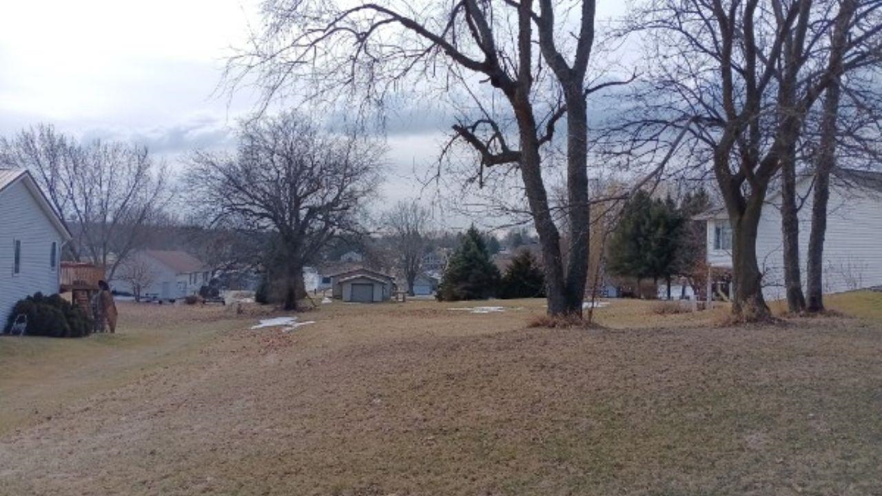 a big house with trees in front of it