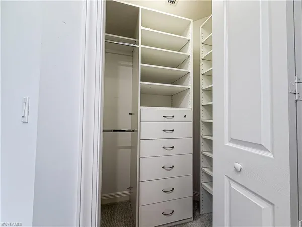 a view of walk in closet