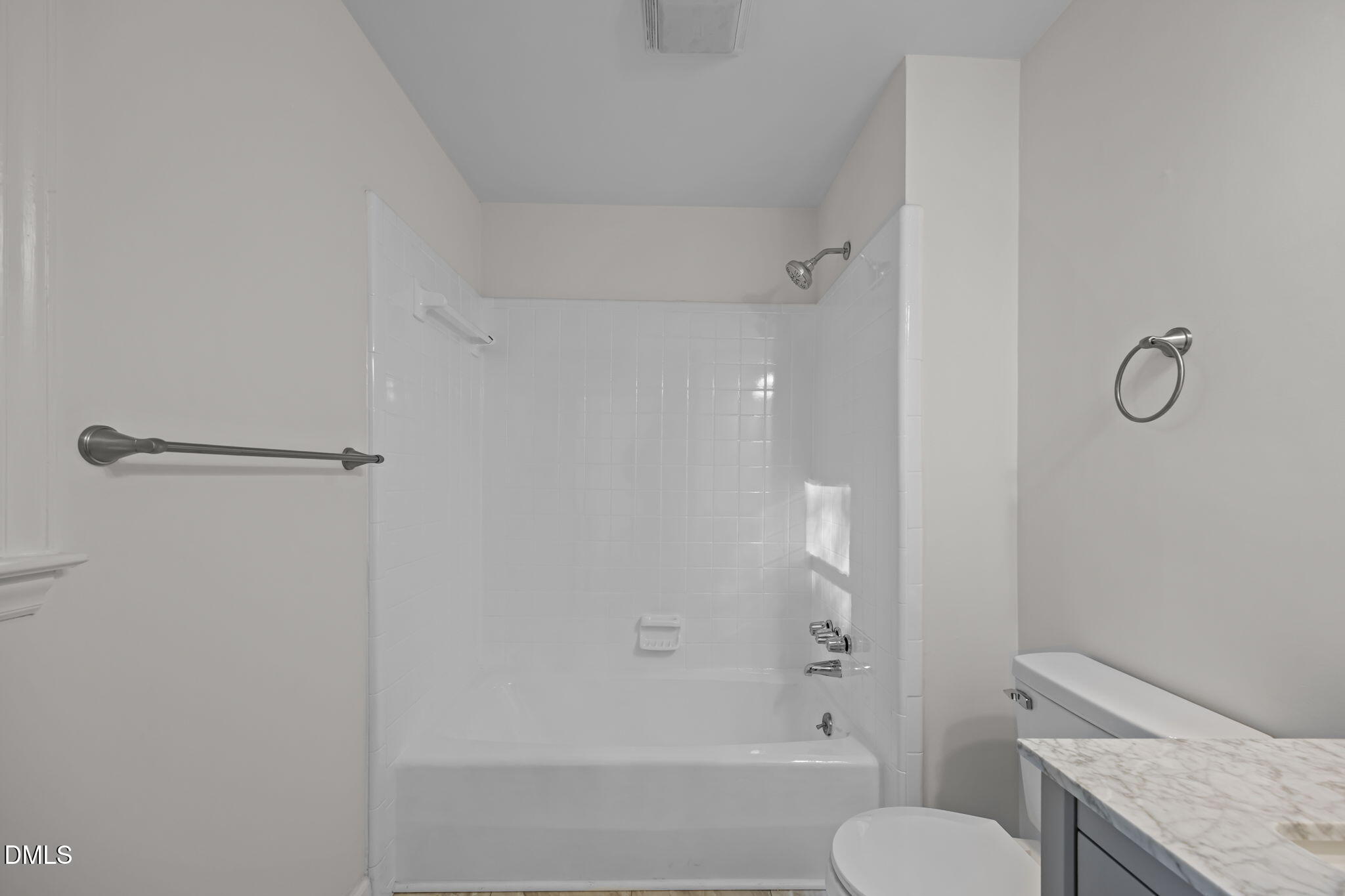 102 Royall Road Oxford, NC 27565 - Photo 26 of 53 a bathroom with a granite countertop bathtub shower sink vanity and toilet