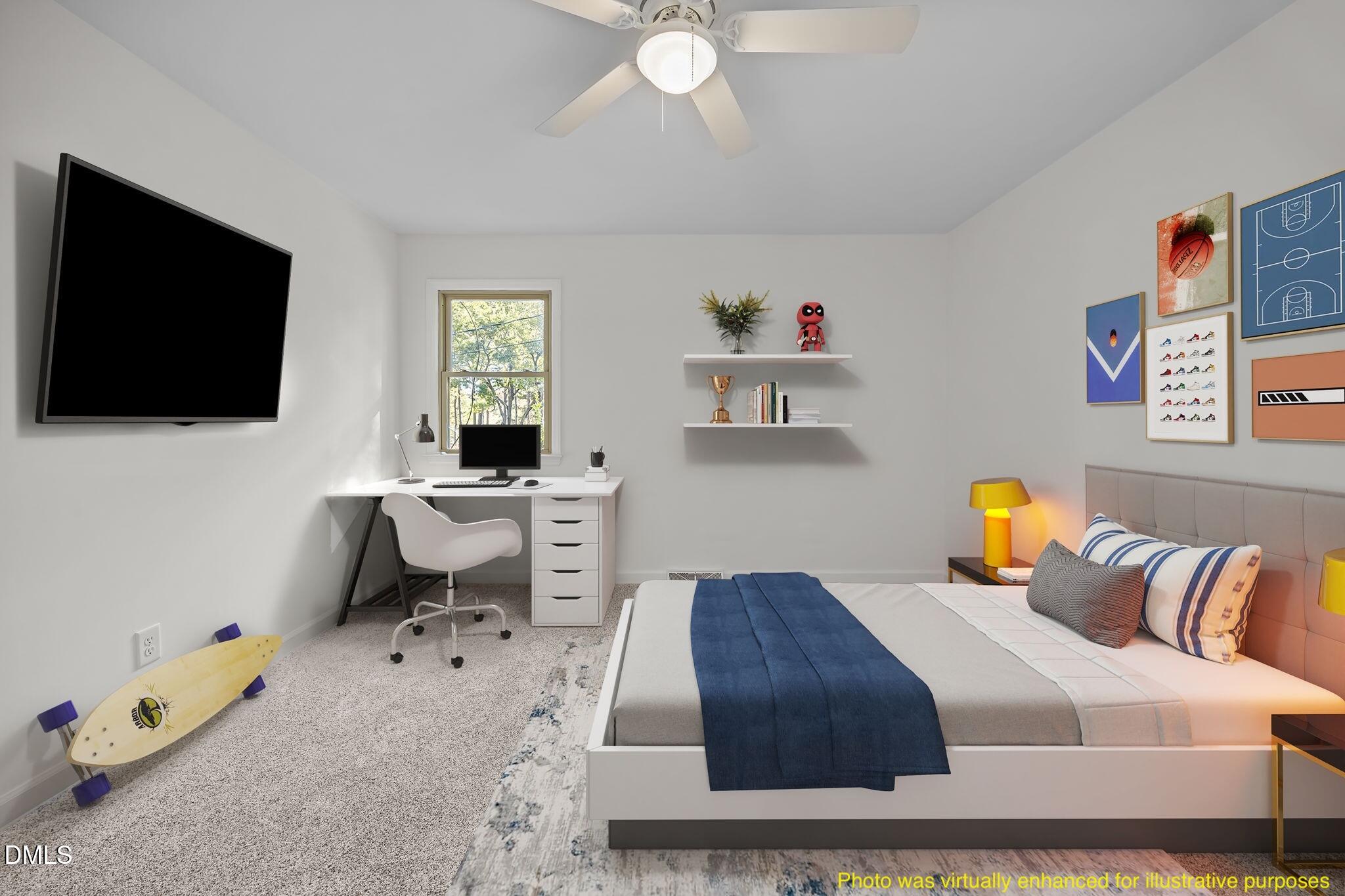 102 Royall Road Oxford, NC 27565 - Photo 29 of 53 a living room with furniture and a flat screen tv