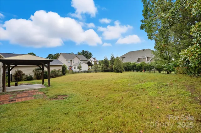 a view of a swimming pool with an outdoor space