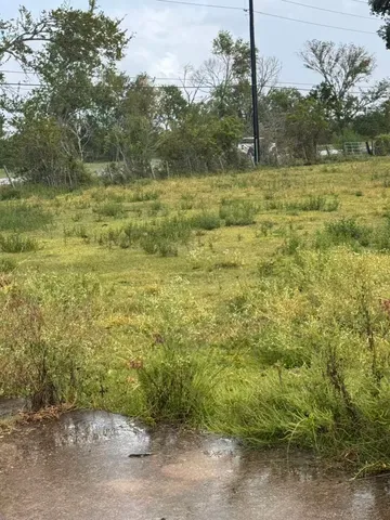 a view of a yard with an ocean beach