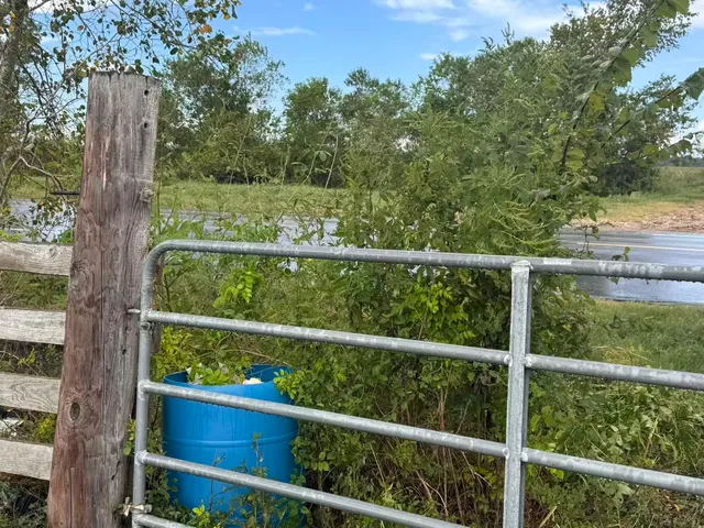 a view of a wooden fence