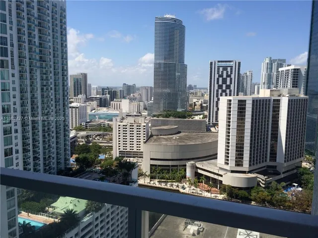 a view of city from balcony