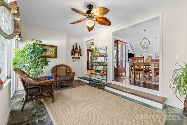 a living room filled with furniture