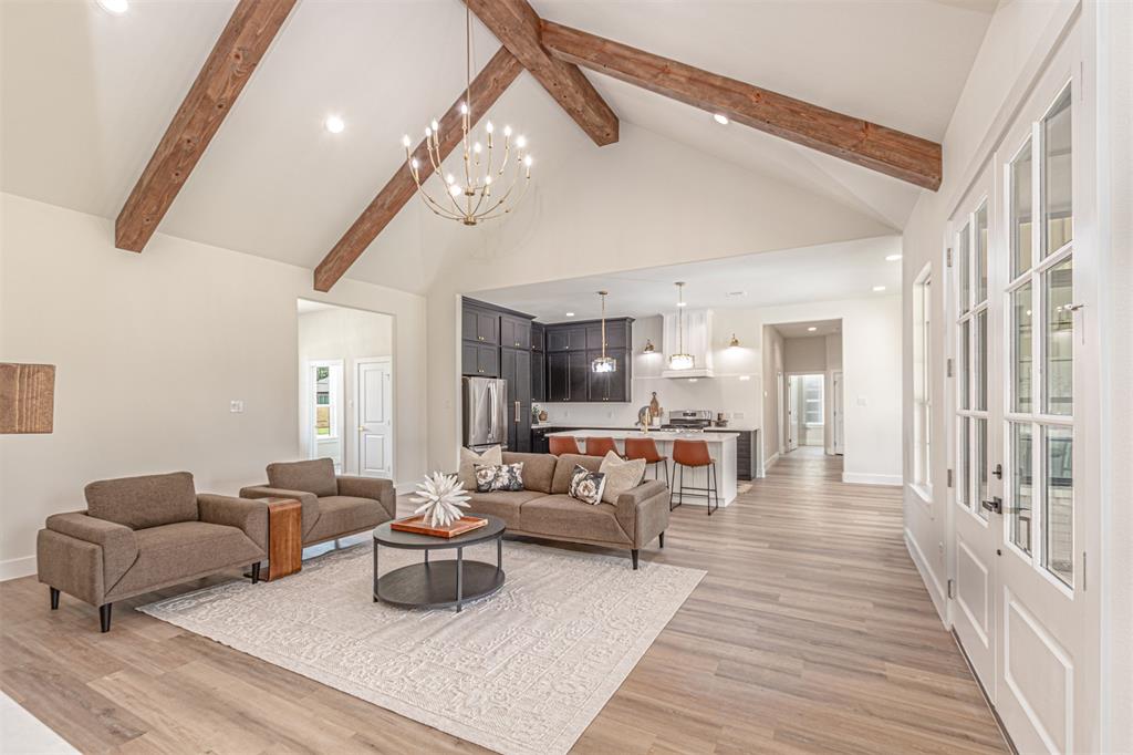360 Dalton Road Canton, TX 75103 - Photo 7 of 33 Vaulted ceiling featuring exposed wood beams
