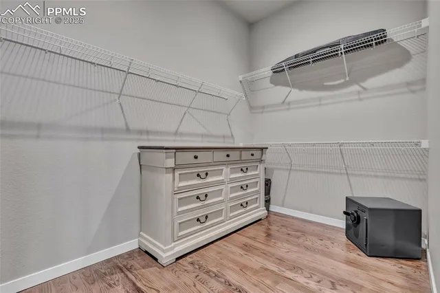 a view of a walk in closet