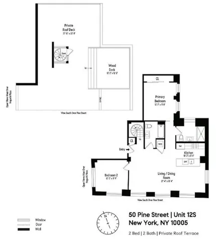 $1,044,000 | 50 Pine Street, Unit PH12S | Financial District