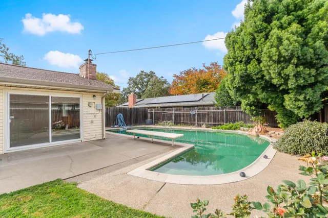 a backyard of a house