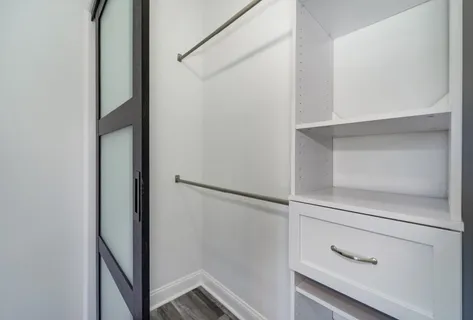 a close view of closet