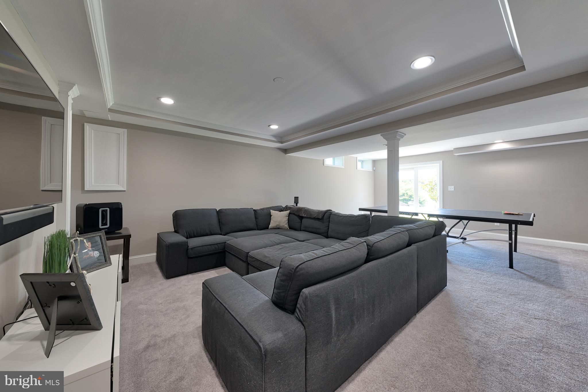 9231 Bretton Reef Road Baltimore, MD 21234 - Photo 20 of 30 Spacious Basement w/ Plush Carpet and Tray Ceiling