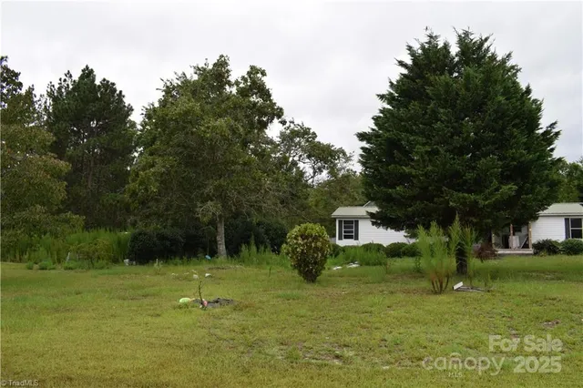 a view of a house with a backyard