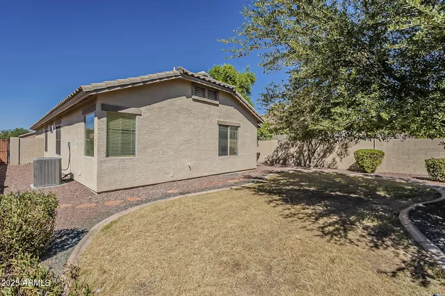 a backyard of a house