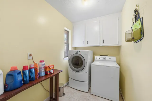 a workspace with furniture and a window