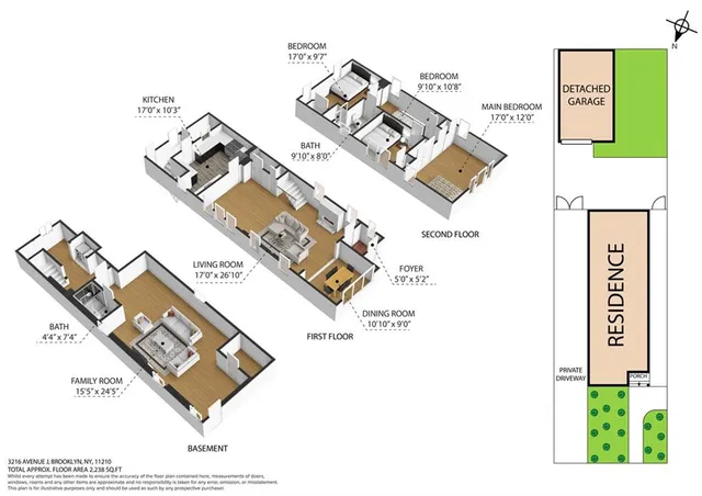 a backyard of a house with plants and a tree