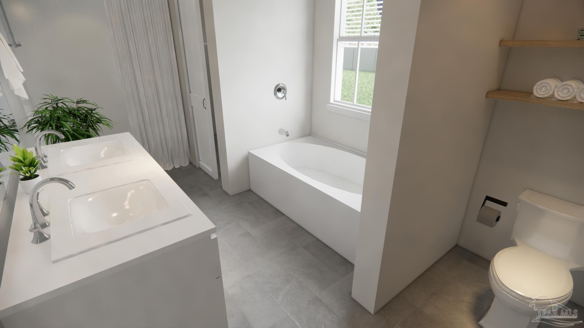 4388 Russell Elliott Road, Unit 37 Jay, FL 32565 - Photo 12 of 18 a bathroom with a sink toilet and bathtub