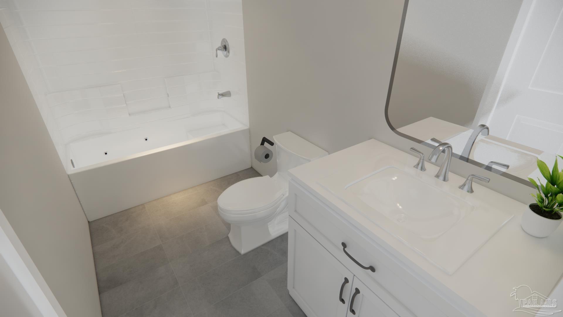 4388 Russell Elliott Road, Unit 37 Jay, FL 32565 - Photo 18 of 18 a bathroom with a sink a toilet and shower