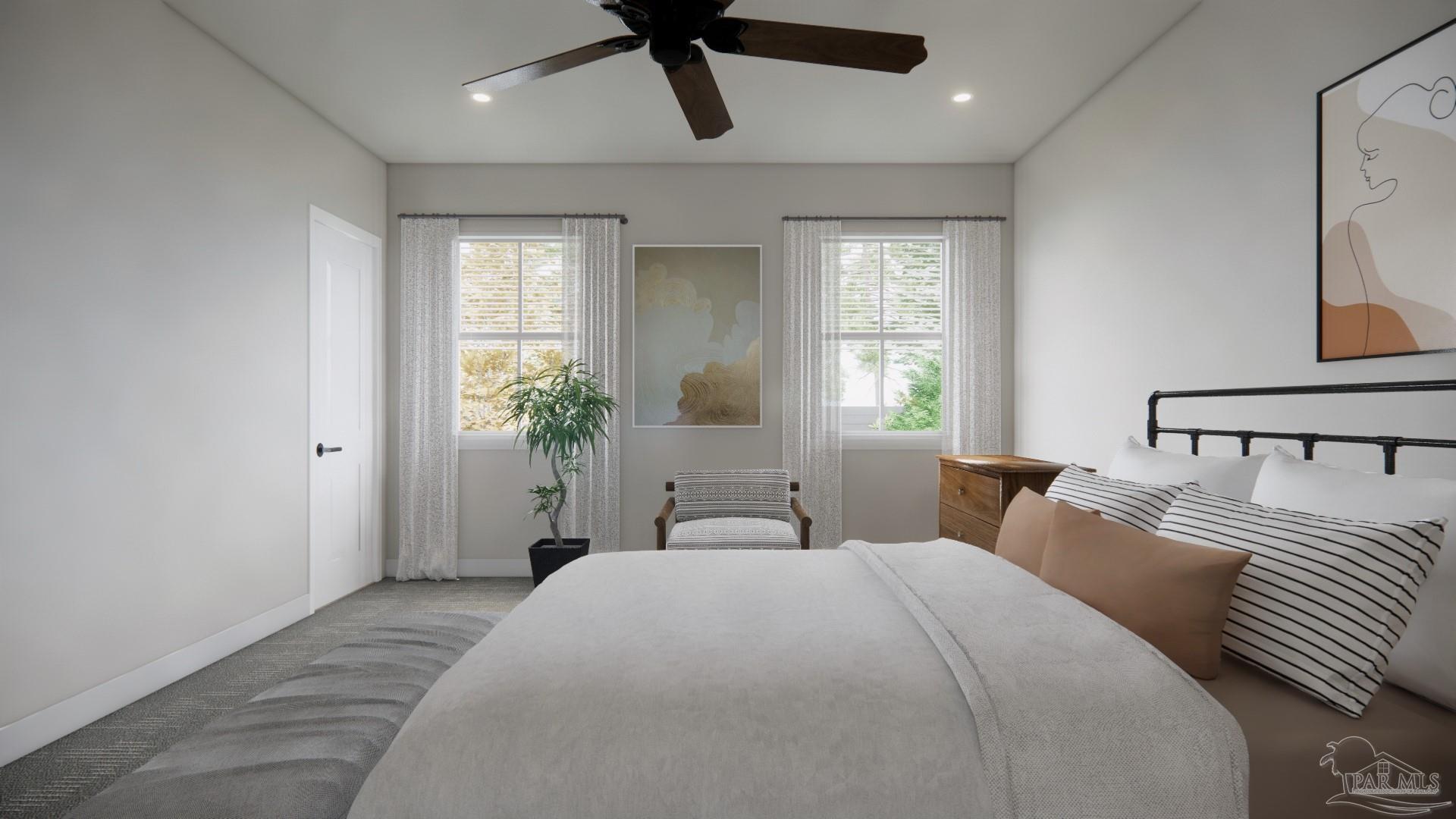 4388 Russell Elliott Road, Unit 37 Jay, FL 32565 - Photo 10 of 18 a bedroom with a large bed and a window