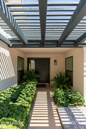 a front view of a house