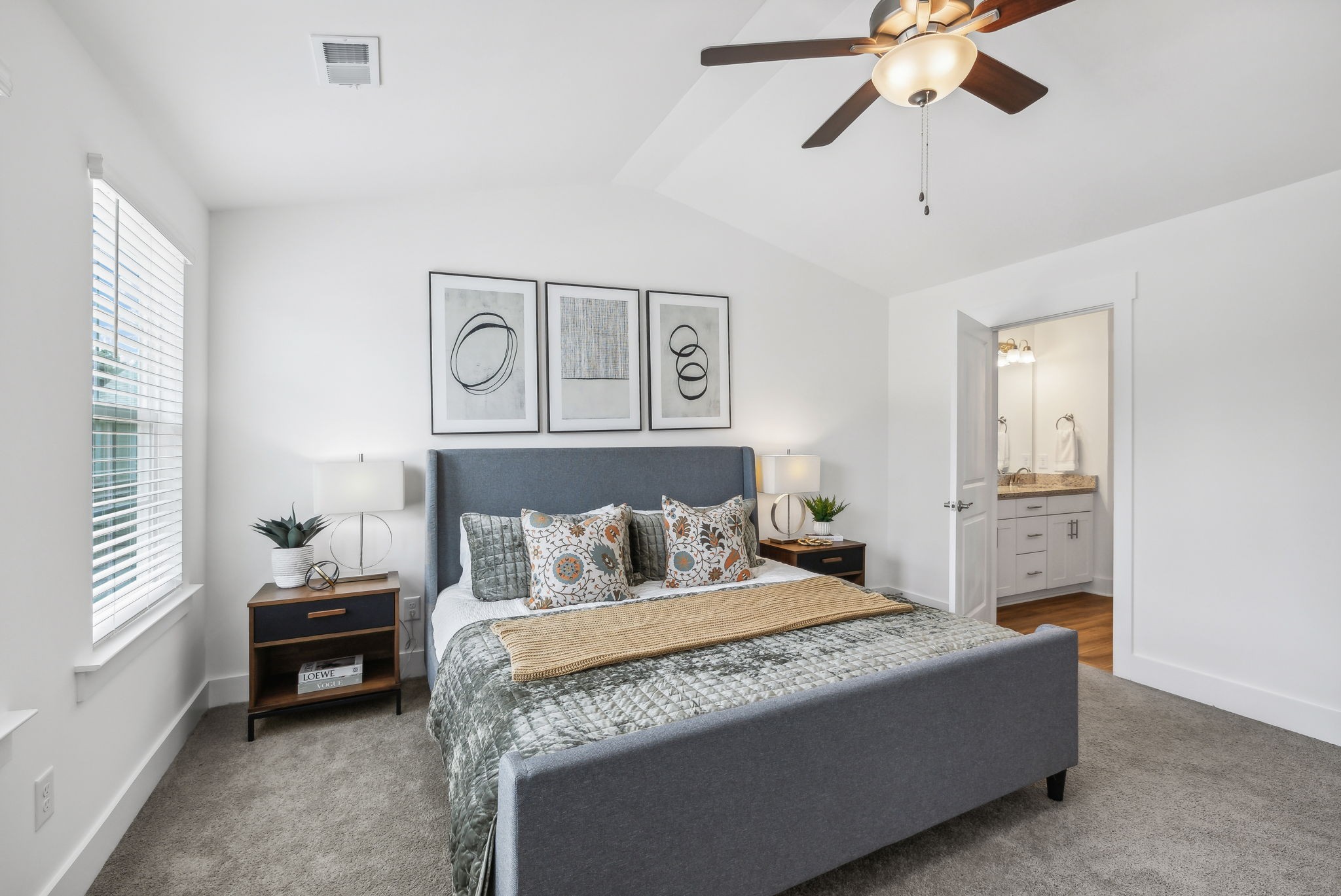 500 Black Tea Way Franklin, TN 37064 - Photo 22 of 68 a bedroom with a bed and a chandelier