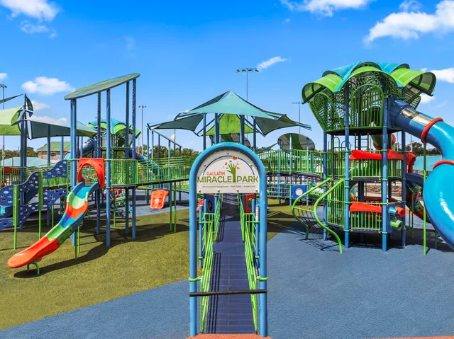 a view of a large building with a city view