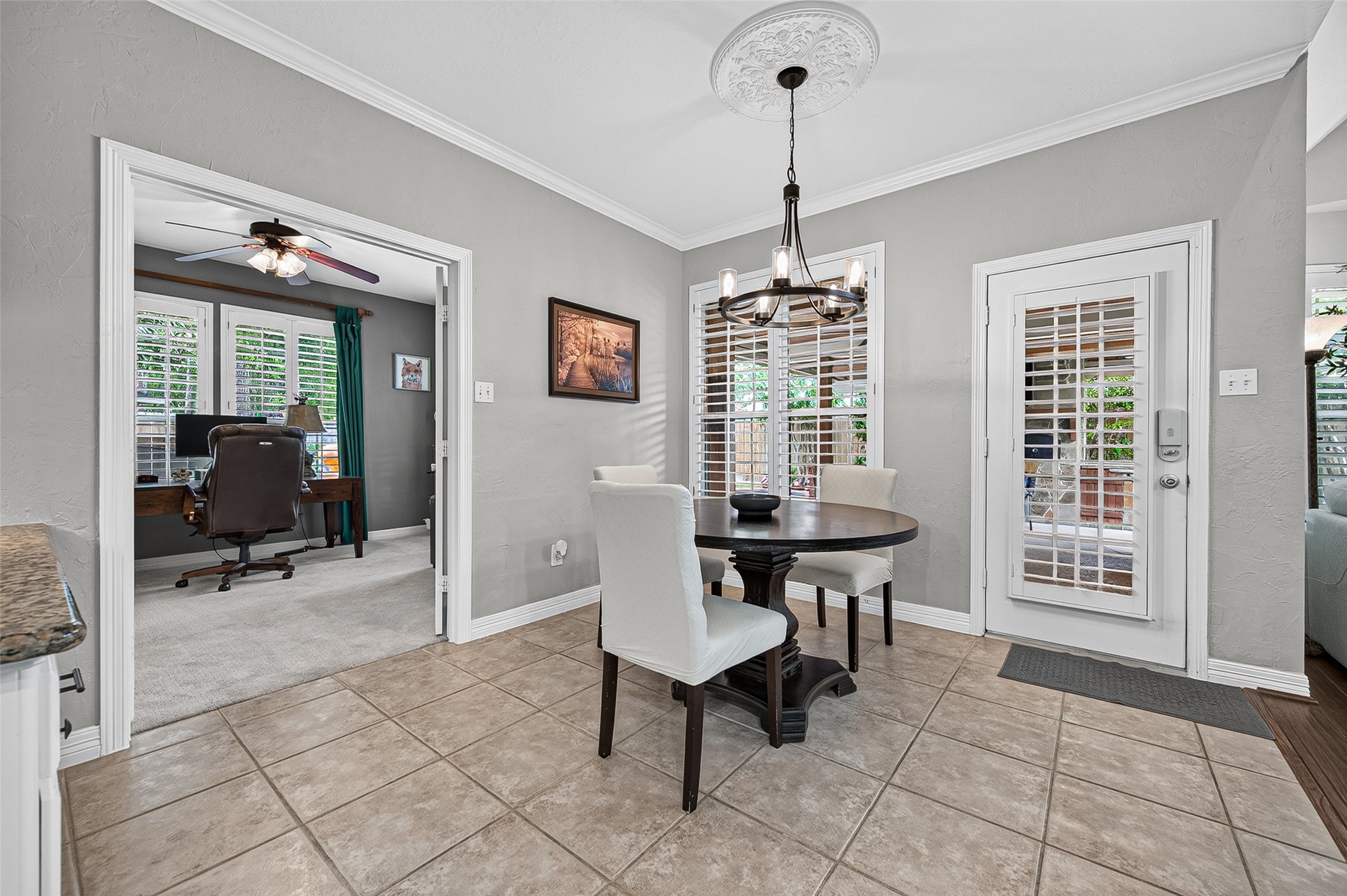 11822 Rue Beaujon Court Tomball, TX 77377 - Photo 13 of 50 A view of the Breakfast Area & Home Office with French Doors.