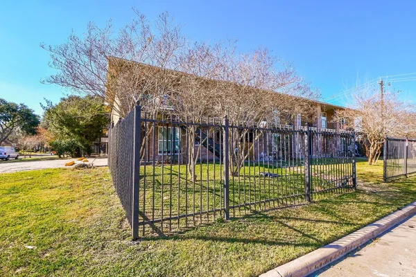 a view of a backyard with a garden