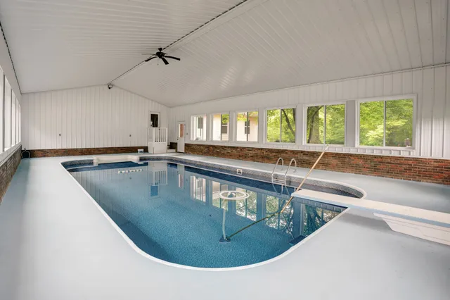 view of a black and white photo