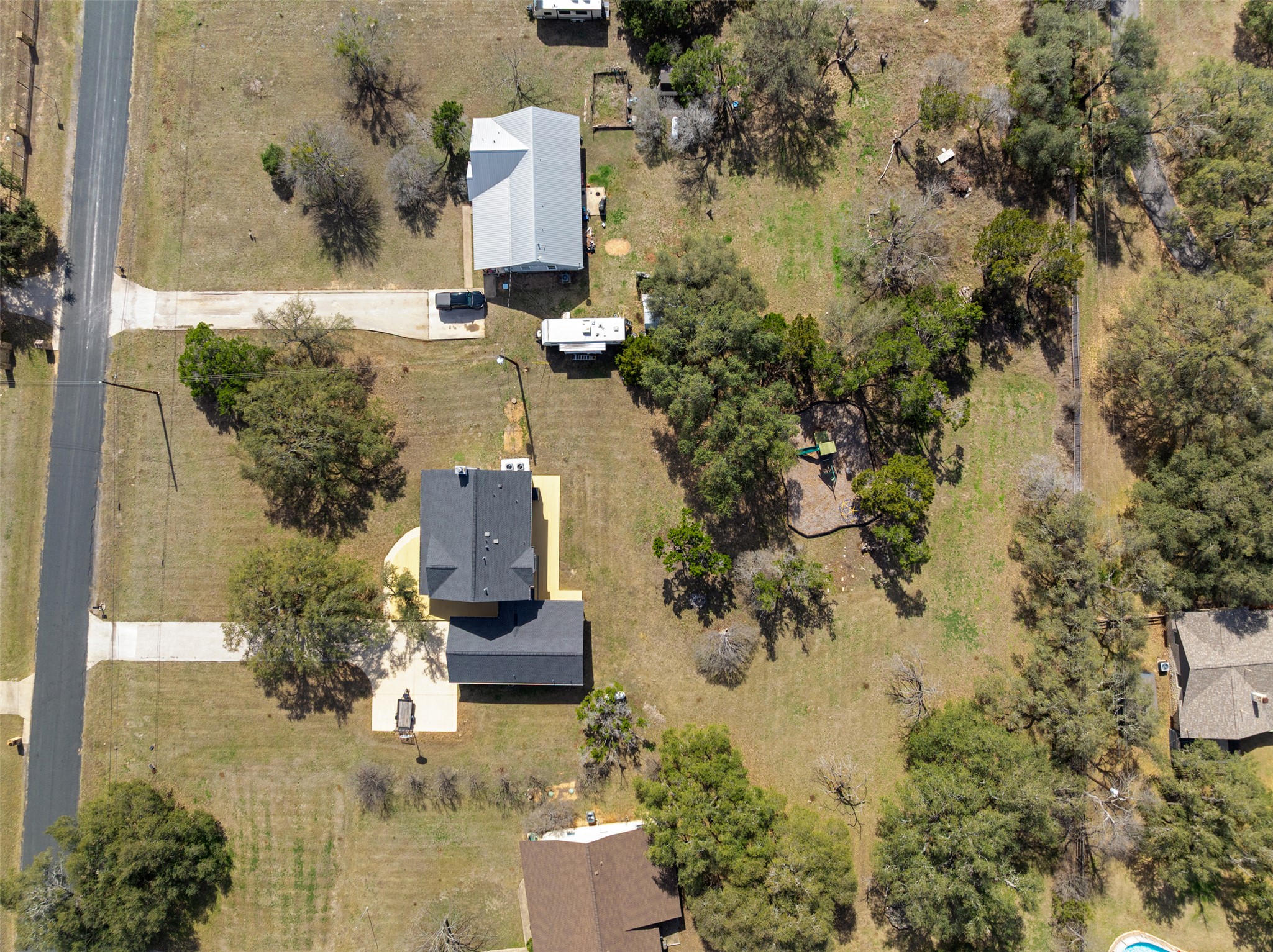 104 Sunset Road Georgetown, TX 78633 - Photo 39 of 40 an aerial view of a house with a yard