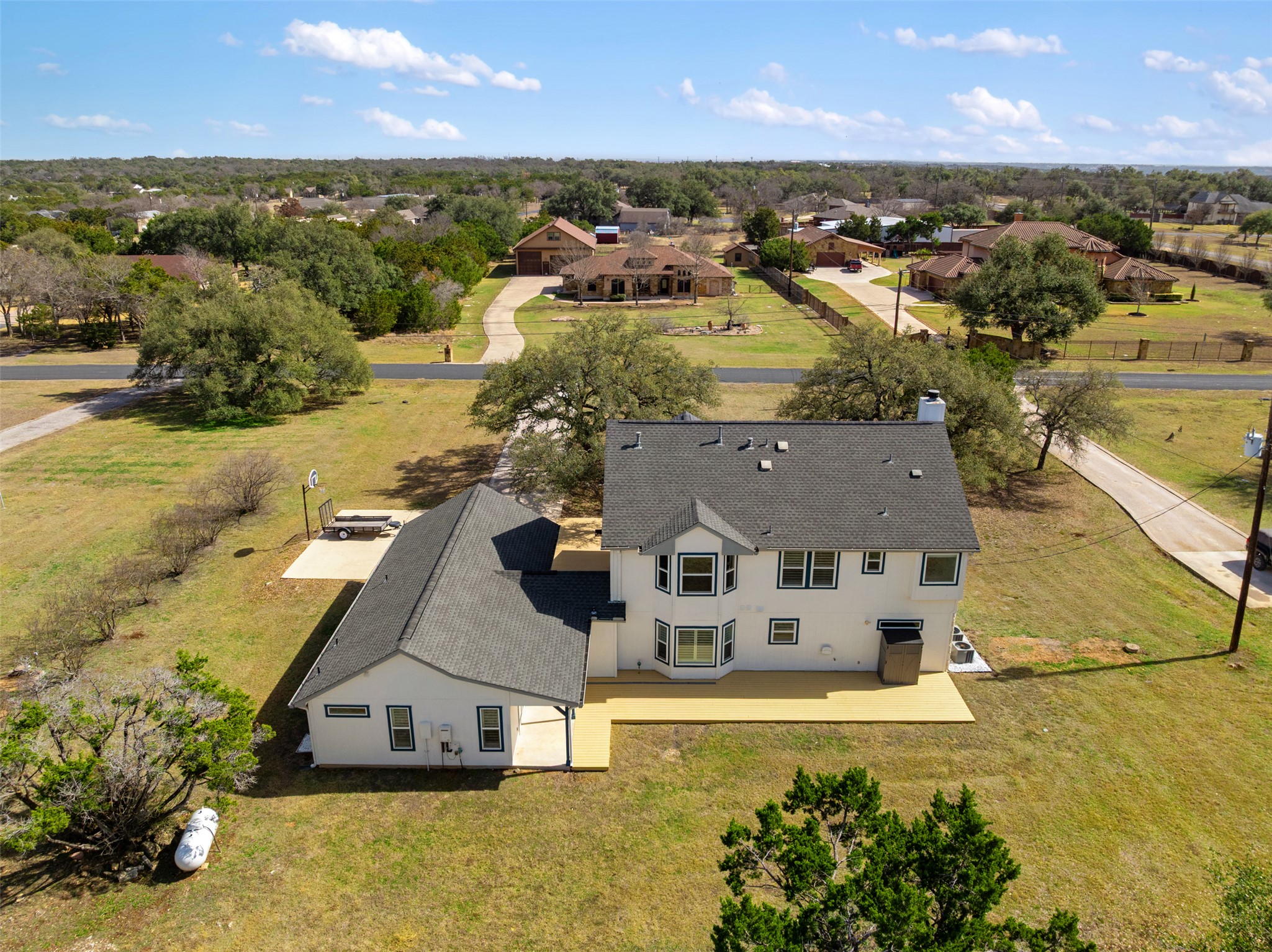 104 Sunset Road Georgetown, TX 78633 - Photo 40 of 40 an aerial view of residential houses with outdoor space