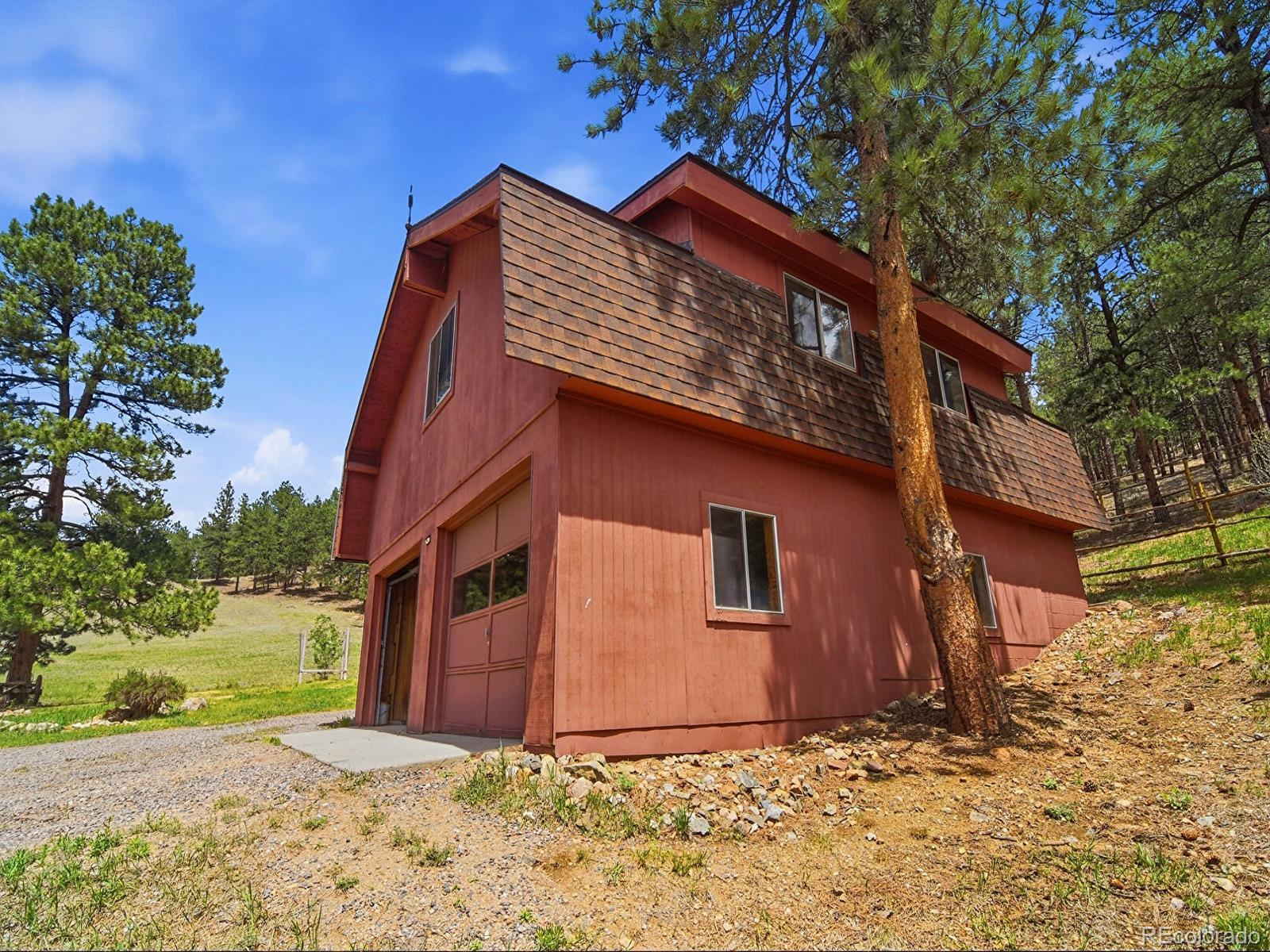 2830 Kerr Gulch Road Evergreen, CO 80439 - Photo 8 of 48 a view of a house with a yard