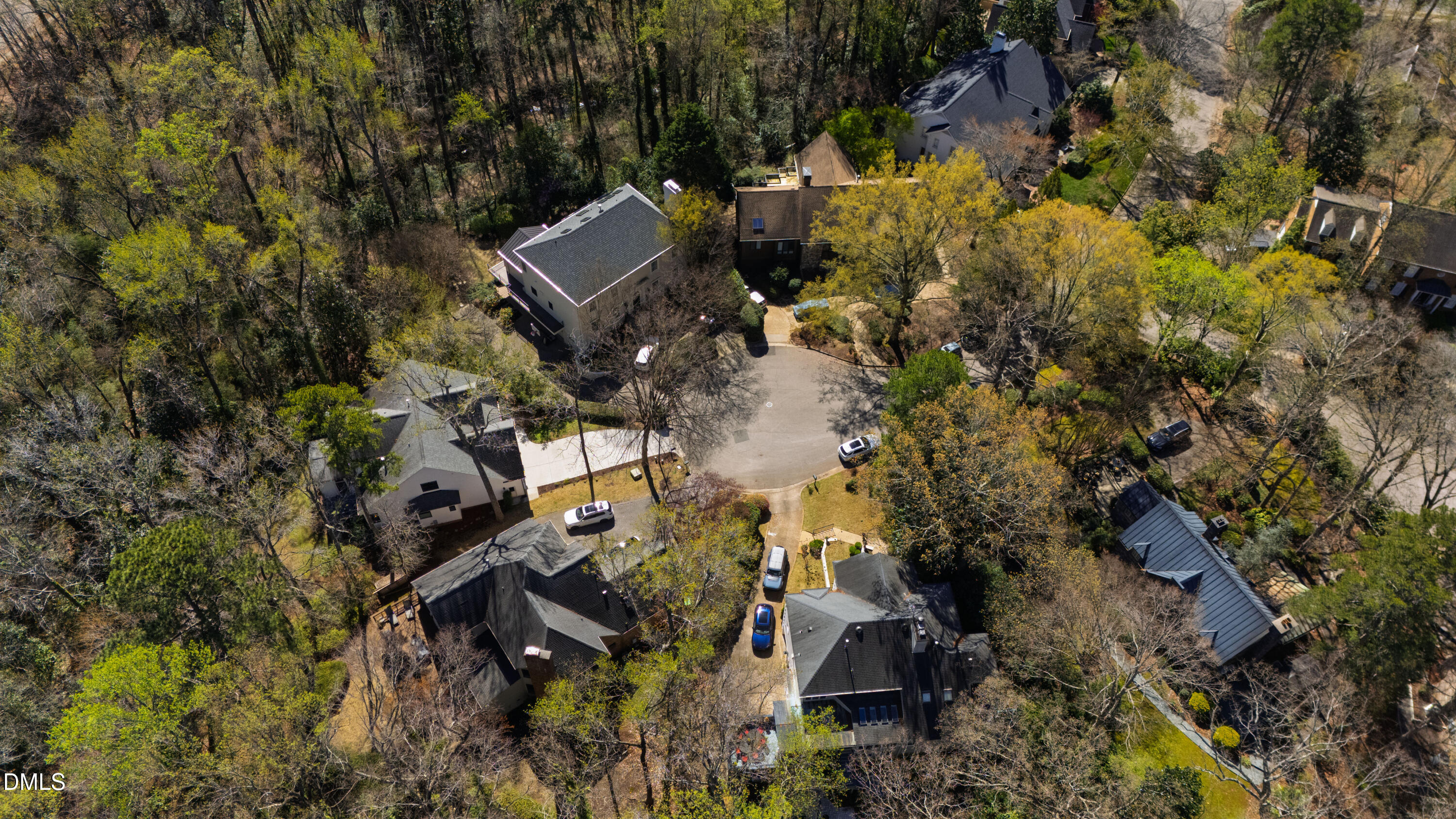 1116 Hymettus Court Raleigh, NC 27607 - Photo 66 of 69 an aerial view of residential house with parking and yard