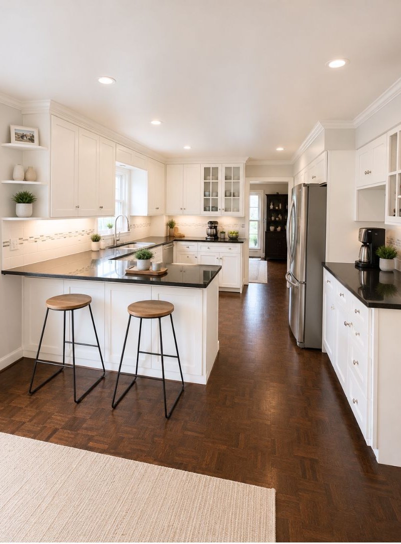 13047 Taylorcrest Road Houston, TX 77079 - Photo 8 of 23 The kitchen is designed for both everyday living & entertaining, featuring abundant cabinetry, expansive counter space, a breakfast bar, stainless steel appliances, & a seamless connection to the surrounding living areas.
