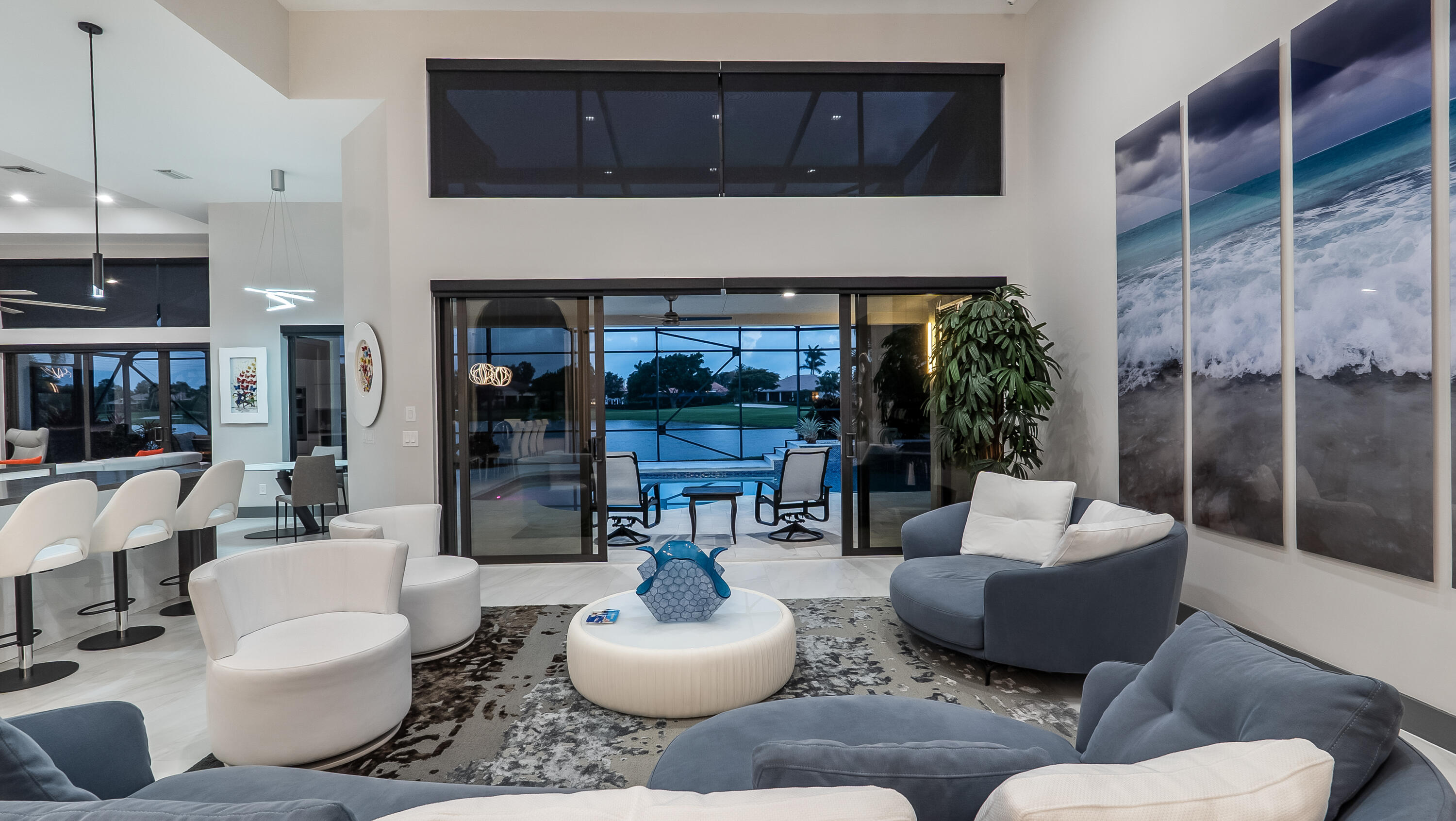 17683 Sealakes Drive Boca Raton, FL 33498 - Photo 13 of 61 a living room with furniture and a fireplace