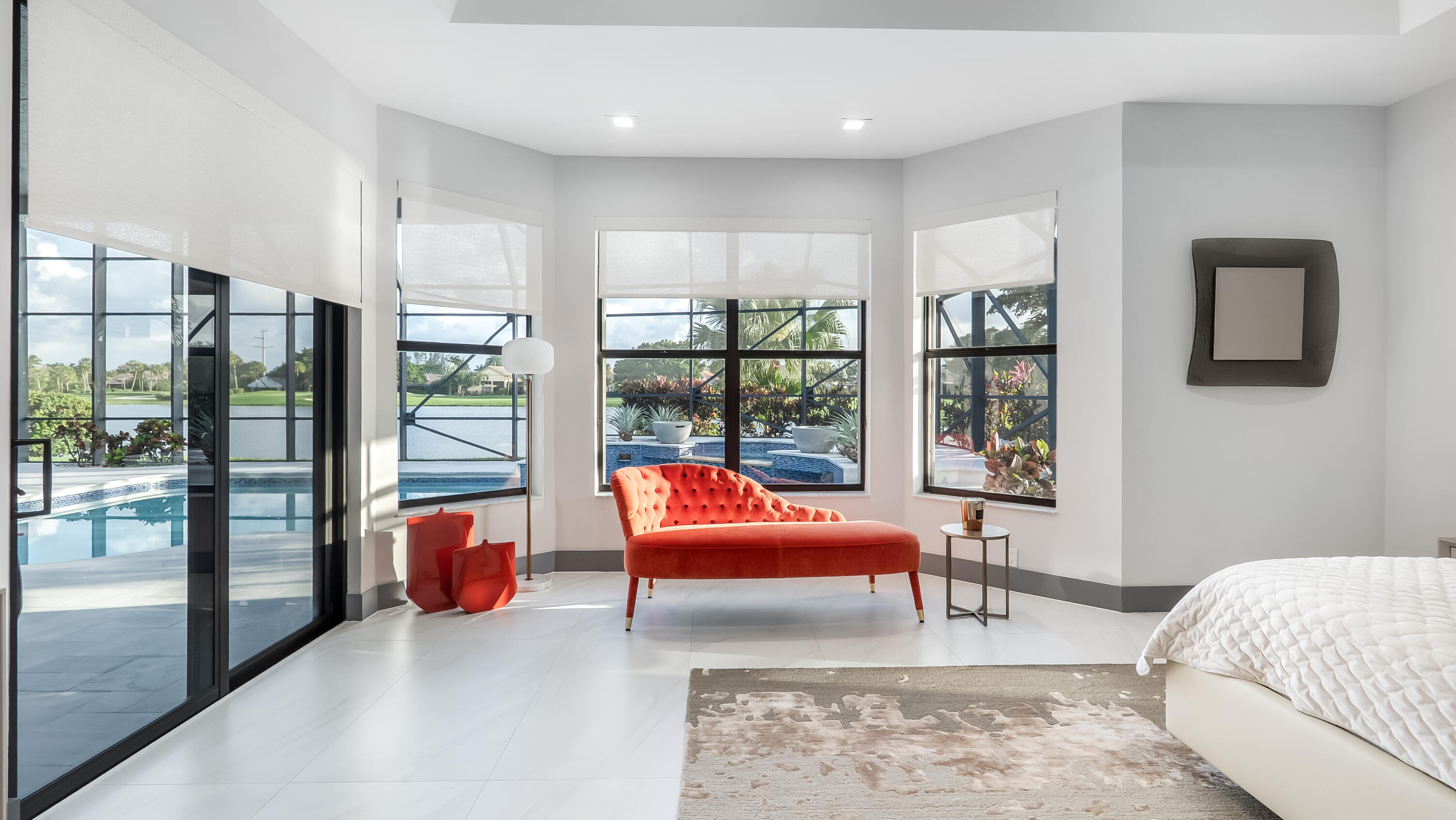 17683 Sealakes Drive Boca Raton, FL 33498 - Photo 31 of 61 a bedroom with furniture and large window