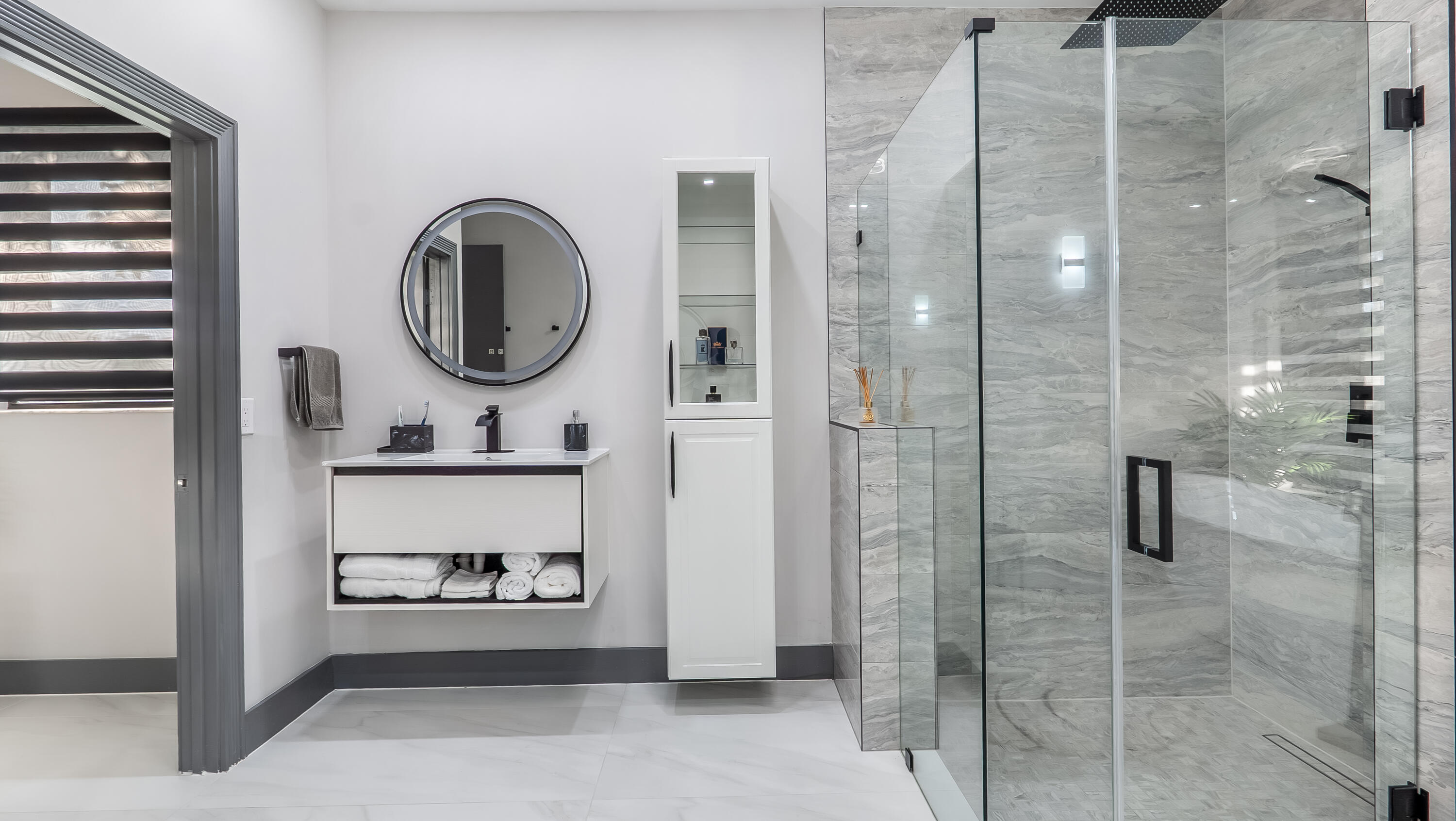 17683 Sealakes Drive Boca Raton, FL 33498 - Photo 33 of 61 a bathroom with a sink a toilet and a shower