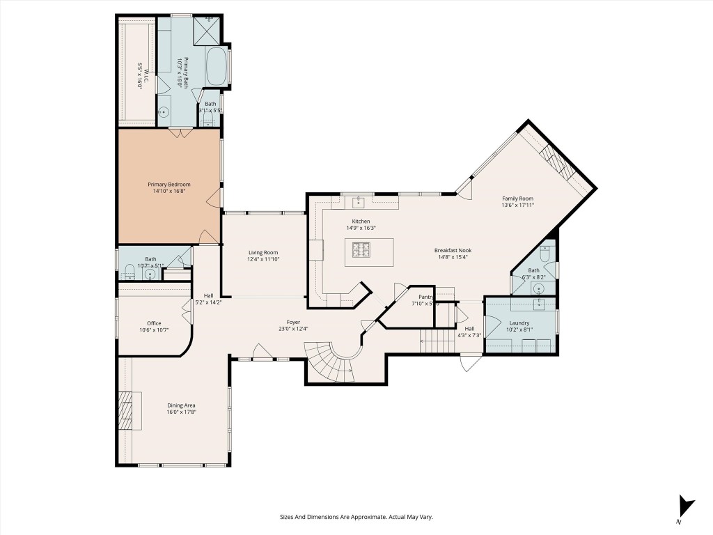 91 Wind Ridge Circle The Woodlands, TX 77381 - Photo 49 of 50 First Floor Plan *Sizes and dimensions are approximate*
