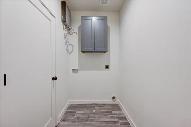 a view of small space with racks on the wall