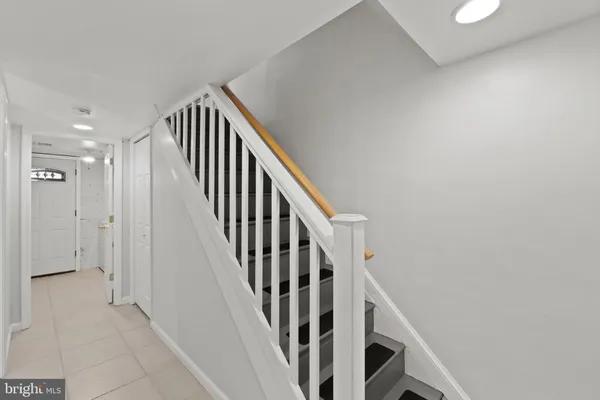 a view of an entryway with staircase